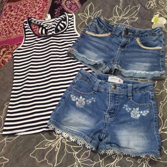 beautees, V-Gold, haani Other - Girls Size 7 Bundle 2 Jean Shorts 1 Tanktop